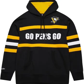 Pánská mikina Mitchell & Ness Pánská mikina Pittsburgh Penguins NHL Head Coach Hoodie Current Logo Velikost: M