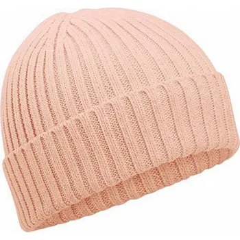 Čepice Beechfield Dětská čepice z organické bavlny ze žebrovaného úpletu Barva: Pastelová oranžová CB341B