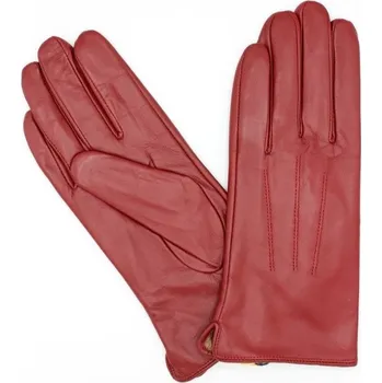 Rukavice Hollig Dámské kožené rukavice červené zateplené z pravé kůže jehnětina Velikost: 6,5 obvod ca 18 cm