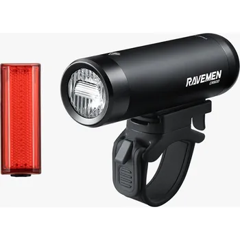Cyklosvítilna Set světel RAVEMEN LIGHTS přední CR600 + zadní TR20