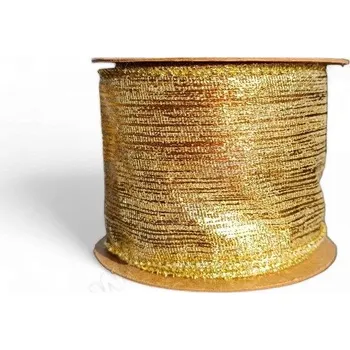 Stuha Stuha vánoční metalická 6,4 cm x 9,1 m - zlatá