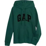 Dámská mikina GAP HERITAGE XXS Tmavě zelená, Černá