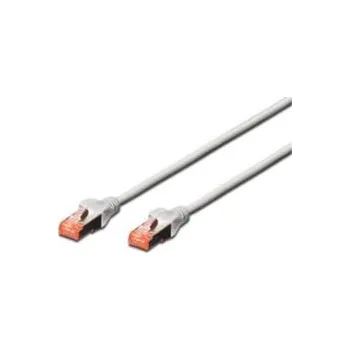 Patch panel Digitus CAT 6 S-FTP patch kabel, LSOH, Cu, AWG 27/7, délka 0,25 m, barva šedá