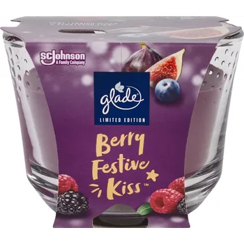 Svíčka Glade Berry Festive Kiss vonná svíčka ve skle, doba hoření až 50 hodin 204 g