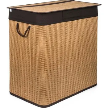 Koš na prádlo Koš na prádlo G21 150 l s rozdělovači, bambusový s hnědým košem