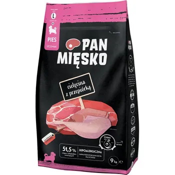 Krmivo pro psa 9kg Pan Mięsko Large Puppy telecí s křepelkami granule pro psy