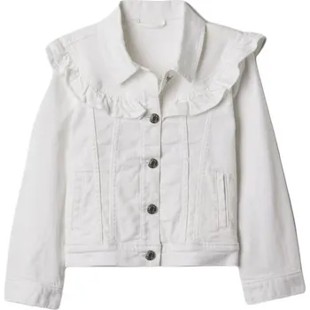 Dívčí bunda GAP V-RUFFLE XL Bílá