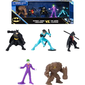 Hračka Spin Master DC Figurky Batman 5-pack Batman Robin Nightwing vs Joker Clayface