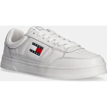 Pánské tenisky Kožené sneakers boty Tommy Jeans TJM THE GREENWICH NEW ESS EM0EM01574 bílá 00X, EUR 41
