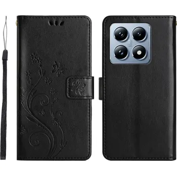 Pouzdro na mobilní telefon Flowers knížkové pouzdro na Xiaomi 14T - černé