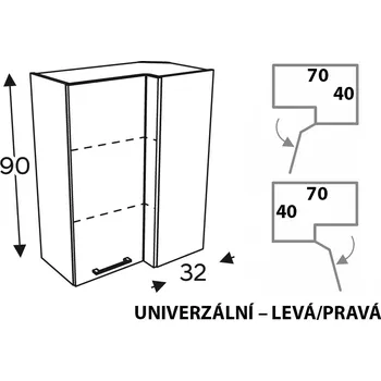 Kuchyňská skříňka Kuchyňská skříňka Mono M WRP70x40/90