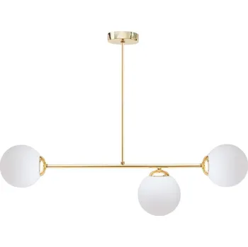 Lustr na tyči FIRA 3xE27/60W/230V zlatá