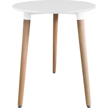 Jídelní stůl Kulatý jídelní stůl Kami 60 cm bílý/buk