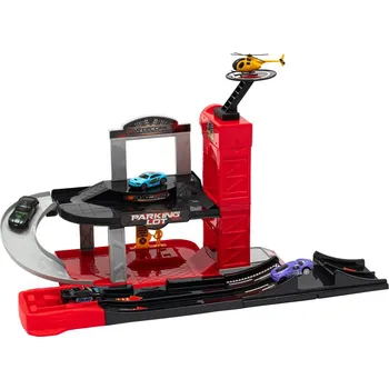 autíčko Garáž pro děti s helikoptérou Baby Mix