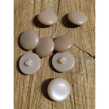 Knoflík Knoflík béžový s krčkem barva béžová