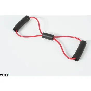 Posilovací tubing osmička s úchyty MoVeS Barva a tvrdost: Černá - speciálně těžká