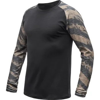 Pánské oblečení SENSOR MERINO BLEND IMPRESS pánské triko dl.rukáv černá/brush Velikost: S