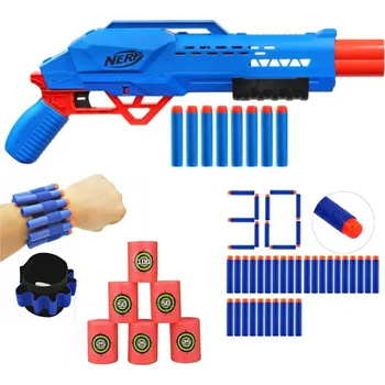 Dětská zbraň Nerf Alpha Strike Big Cat DB-2 F2463 + 30 šípů + páska na ruku + terče