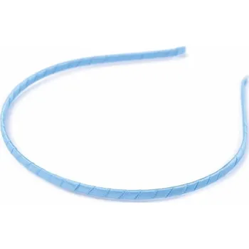 Saténová čelenka do vlasů modrá sv.