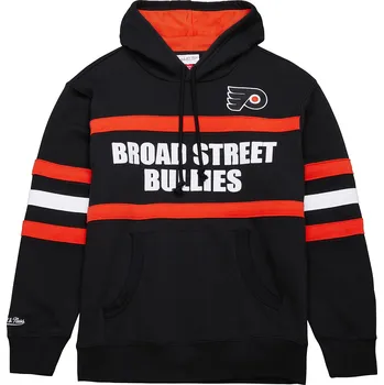 Pánská mikina Mitchell & Ness Pánská mikina Philadelphia Flyers NHL Head Coach Hoodie Current Logo Velikost: M