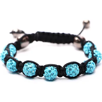 Náramek Magieprirody.cz Shamballa náramek s krystaly Zirkonu - tyrkys #ZB197