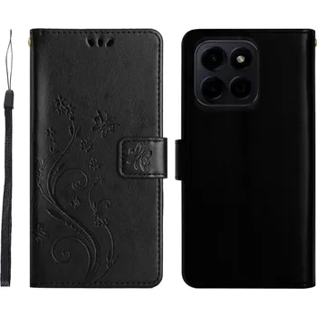 Pouzdro na mobilní telefon Flowers knížkové pouzdro na Honor 200 Smart 5G - černé