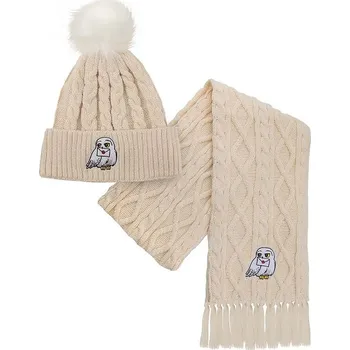 Šála Cinereplicas Set zimní - čepice a šála, béžová Hedvika, Harry Potter