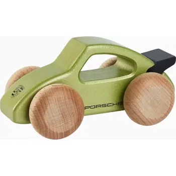 PORSCHE Wooden Car 911 Turbo Autíčko ze dřeva světle zelená (Dřevěné autíčko pro nejmenší fanoušky)