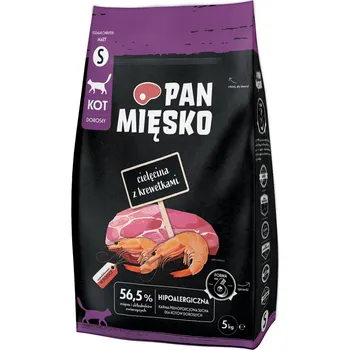 Krmivo pro kočku 5kg Pan Mięsko Cat telecí s krevetami Small granule pro kočky
