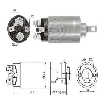 Startér Spínač startéru ZM - Mitsubishi