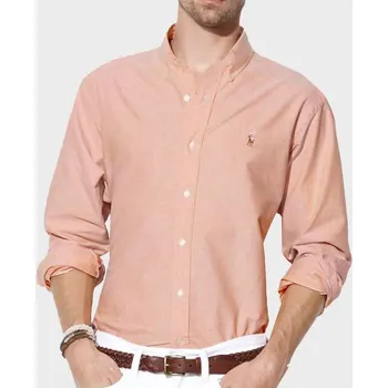 Pánská košile Pánská košile Ralph Lauren Oxford - Velikost S, Barva Oranžová 22s9