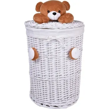 Koš na prádlo Proutěný koš na prádlo Medvídek 75L