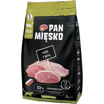 Krmivo pro kočku Výhodné balení: 2x5kg Pan Mięsko Cat krůtí s husou Small granule pro kočky