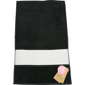 Ručník ARTG Bavlněný ručník pro hosty s bordurou pro dekorace 30 x 50 cm Barva: Černá, Velikost: 30 x 50 cm AR085