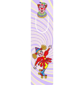 Set školních potřeb Klauni - Záložka s průsekem