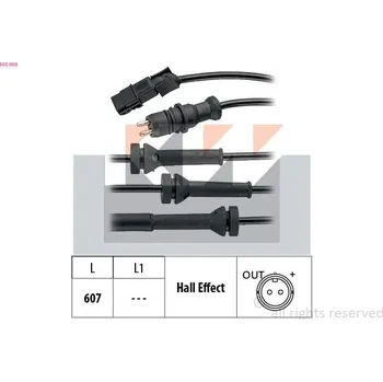 Přislušenství brzdového systému Snímač, počet otáček kol KW 460 069