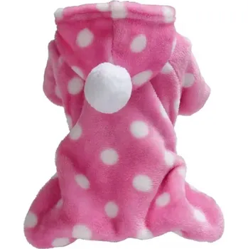 Obleček pro psa Zimní fleecový obleček pro malá a střední plemena psů Barva: 04 růžová puntík, Velikost: XS