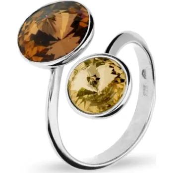 Prsten Prsten se Swarovski Elements Piruli PR1122STGS Smoked Topaz