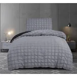 Černo-šedé krepové povlečení na jednolůžko 140x200 cm Naomi – My House ID_1716086