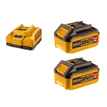 Ingco FBCPK1424E Set nabíječka + 2ks baterie 4,0A pro 20V Li-ion baterie