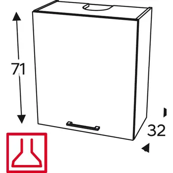 Kuchyňská skříňka Kuchyňská skříňka Mono M W60.1 s digestoří