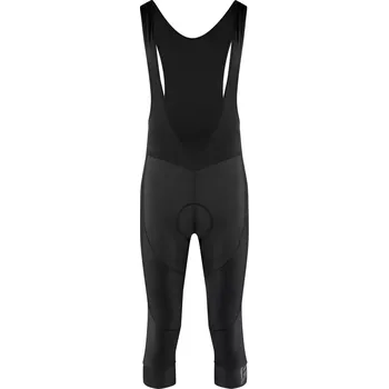 Cyklistické kalhoty FORCE kalhoty 3/4 F BRIGHT se šráky a vložkou, černé L