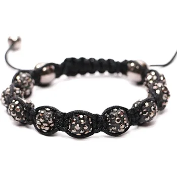 Náramek Magieprirody.cz Shamballa náramek s krystaly Zirkonu - hnědý - tmavý #ZB199