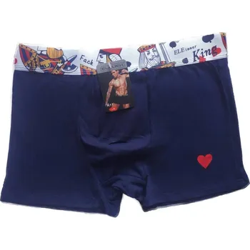 Boxerky Pesail Pánské bavlněné boxerky žolíky N11 Barva: tmavě modrá, Velikost: 3XL