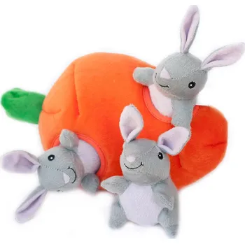 Hračka pro psa ZippyPaws Burrow - Králíci schovaní v mrkvi