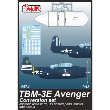 Plastikový model CMK 1/48 TBM-3E Avenger - Conversion Set (ACCUR/ACAD)