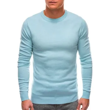 Pánský svetr Inny Světle modrý jednoduchý svetr V9 SWBS-0100