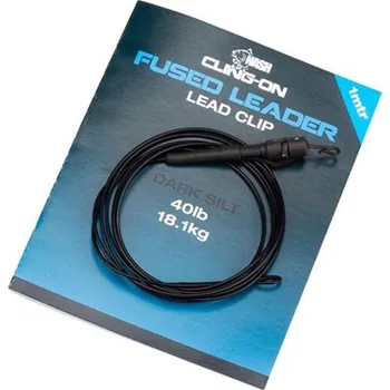 NASH - Koncová montáž Cling-On Fused Lead Clip Leader Silt 40 lb 1 m
