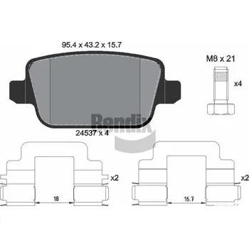Brzdová destička Sada brzdových destiček, kotoučová brzda BENDIX Braking BPD1117