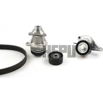 Vodní pumpa + klinový żebrový řemen HEPU PK09071